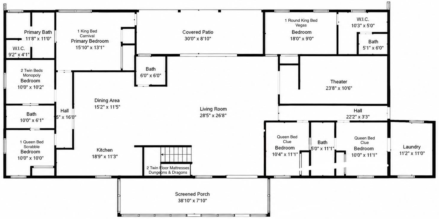 Great Escape Lakeside first floor plan