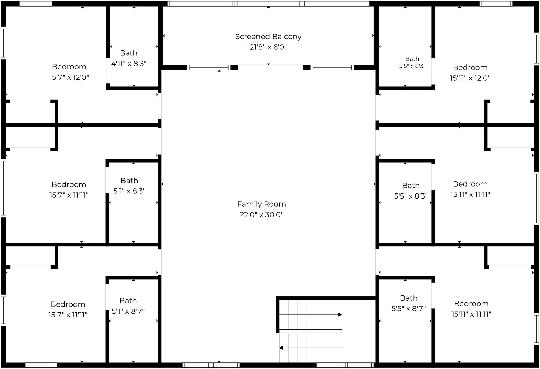 Great Escape Lakeside second floor plan