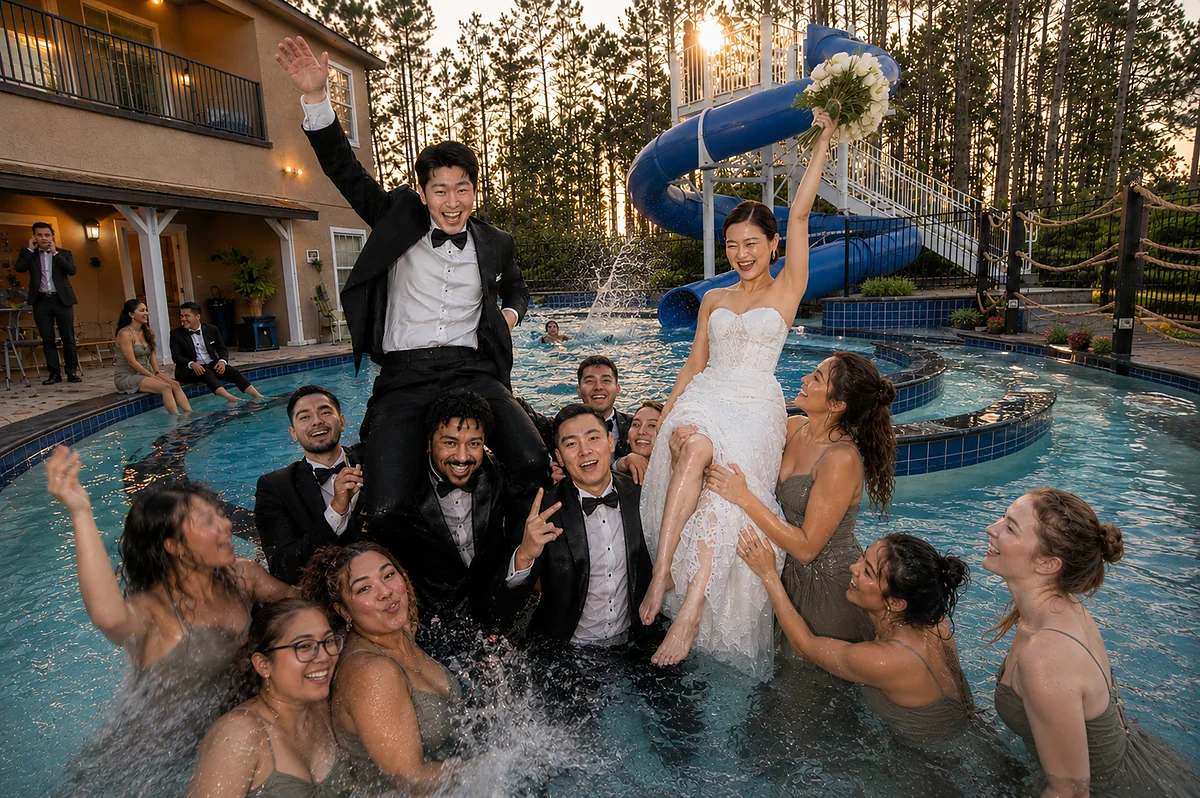 Lakeside wedding at Great Escape Lakeside Orlando mansion venue