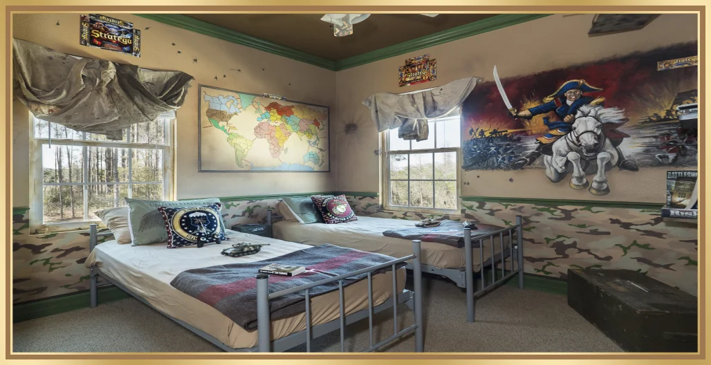 Gorgeous War Games bedroom at Florida vacation home rental