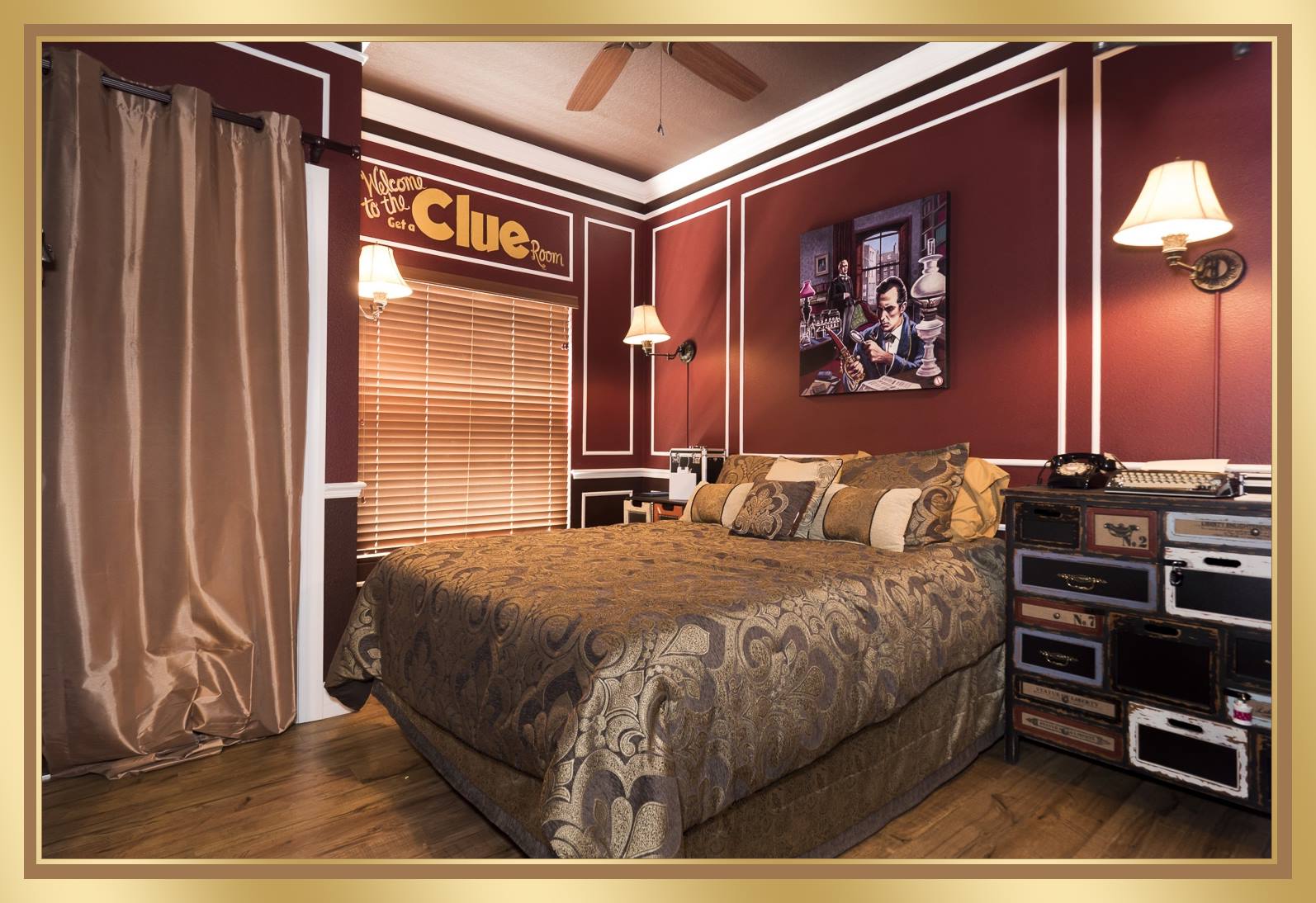 The "Get A CLUE" Escape Room Game & Bedroom at The Great