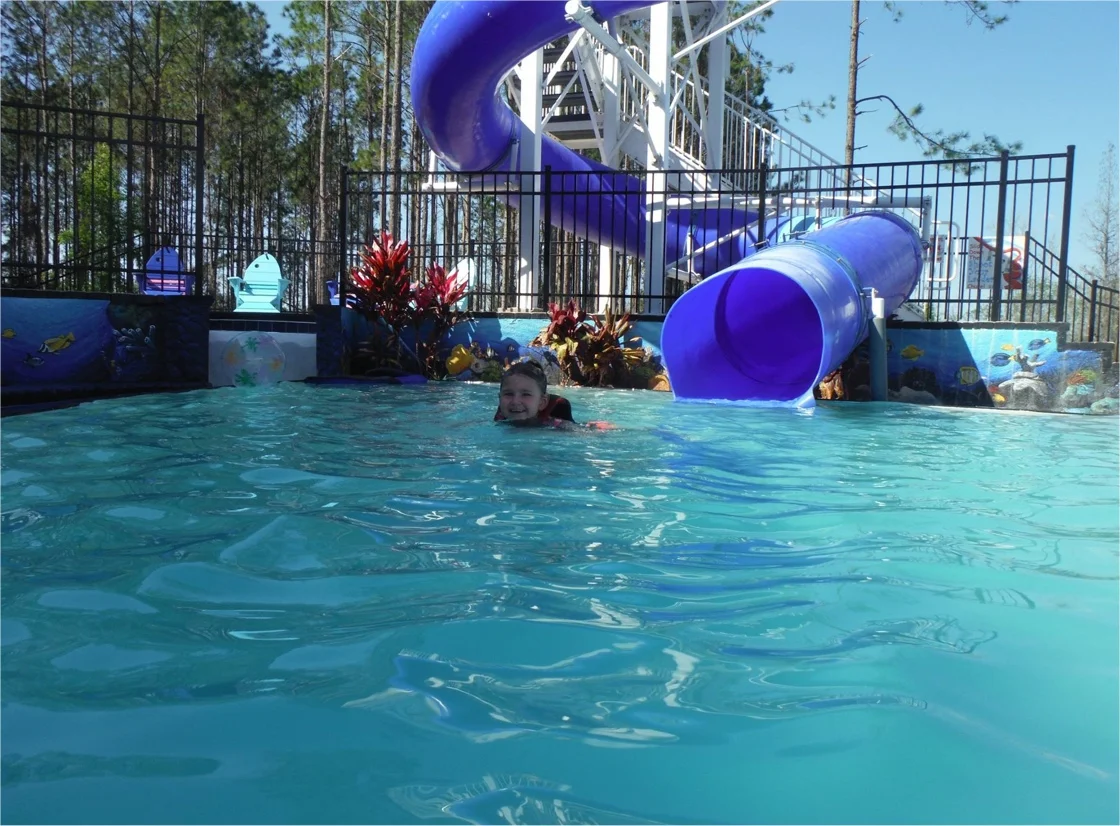 Orlando Florida area's FAST waterslide - at The Great Escape Lakeside Retreat near Disney World and Orlando, FL