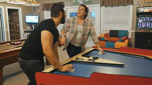 boomerang air hockey - play side by side