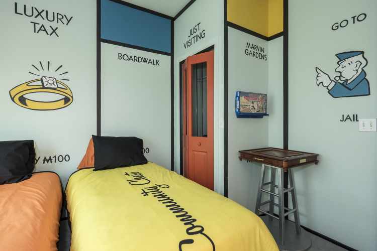 Monopoly themed bedroom