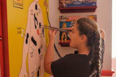 life-sized giant Operation game