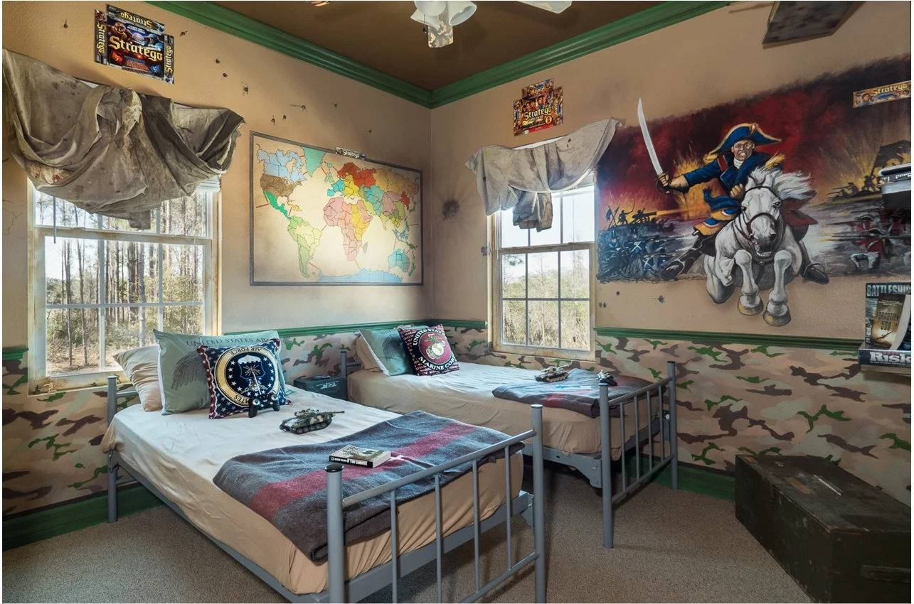 Gorgeous War Games bedroom at Florida vacation home rental